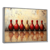 Red And Gold Bowling Perfect Game - Bowling Canvas Wall Art