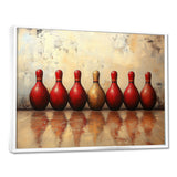 Red And Gold Bowling Perfect Game - Bowling Canvas Wall Art