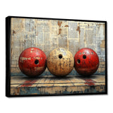 Gold And Red Bowling Perfect Game Glory - Bowling Canvas Wall Art