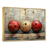 Gold And Red Bowling Perfect Game Glory - Bowling Canvas Wall Art
