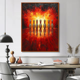 Yellow And Red Bowling Pin Topple - Bowling Canvas Wall Art
