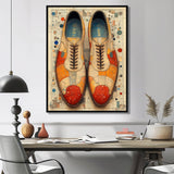 Orange And Yellow Bowling Shoe Rental - Bowling Canvas Wall Art