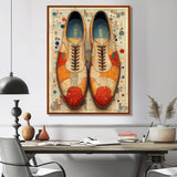 Orange And Yellow Bowling Shoe Rental - Bowling Canvas Wall Art