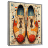 Orange And Yellow Bowling Shoe Rental - Bowling Canvas Wall Art