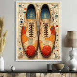 Orange And Yellow Bowling Shoe Rental - Bowling Canvas Wall Art