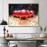 Red And Black Bowling Spare Shot Focus - Bowling Canvas Wall Art
