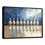 Blue And White Bowling Split Decision - Bowling Canvas Wall Art