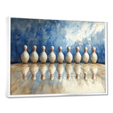 Blue And White Bowling Split Decision - Bowling Canvas Wall Art