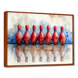 Red And Blue Bowling Split Decision - Bowling Canvas Wall Art