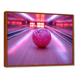 Pink And Purple Bowling Strike Celebration - Bowling Canvas Wall Art
