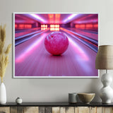 Pink And Purple Bowling Strike Celebration - Bowling Canvas Wall Art