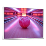 Pink And Purple Bowling Strike Celebration - Bowling Canvas Wall Art