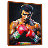 Red And Green Sport Boxing Mohamad Ali Art I - Sport Boxing Canvas Wall Art