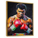 Red And Green Sport Boxing Mohamad Ali Art I - Sport Boxing Canvas Wall Art