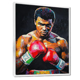 Red And Green Sport Boxing Mohamad Ali Art I - Sport Boxing Canvas Wall Art