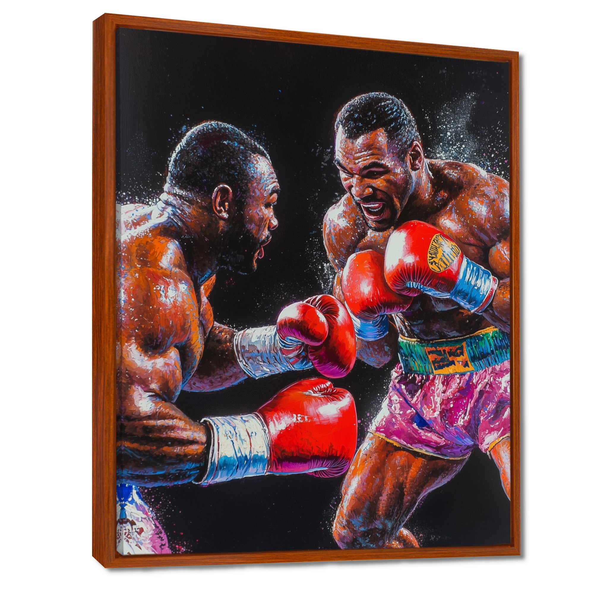 Red And Black Boxing Championship I - Sport Boxing Canvas Wall Art