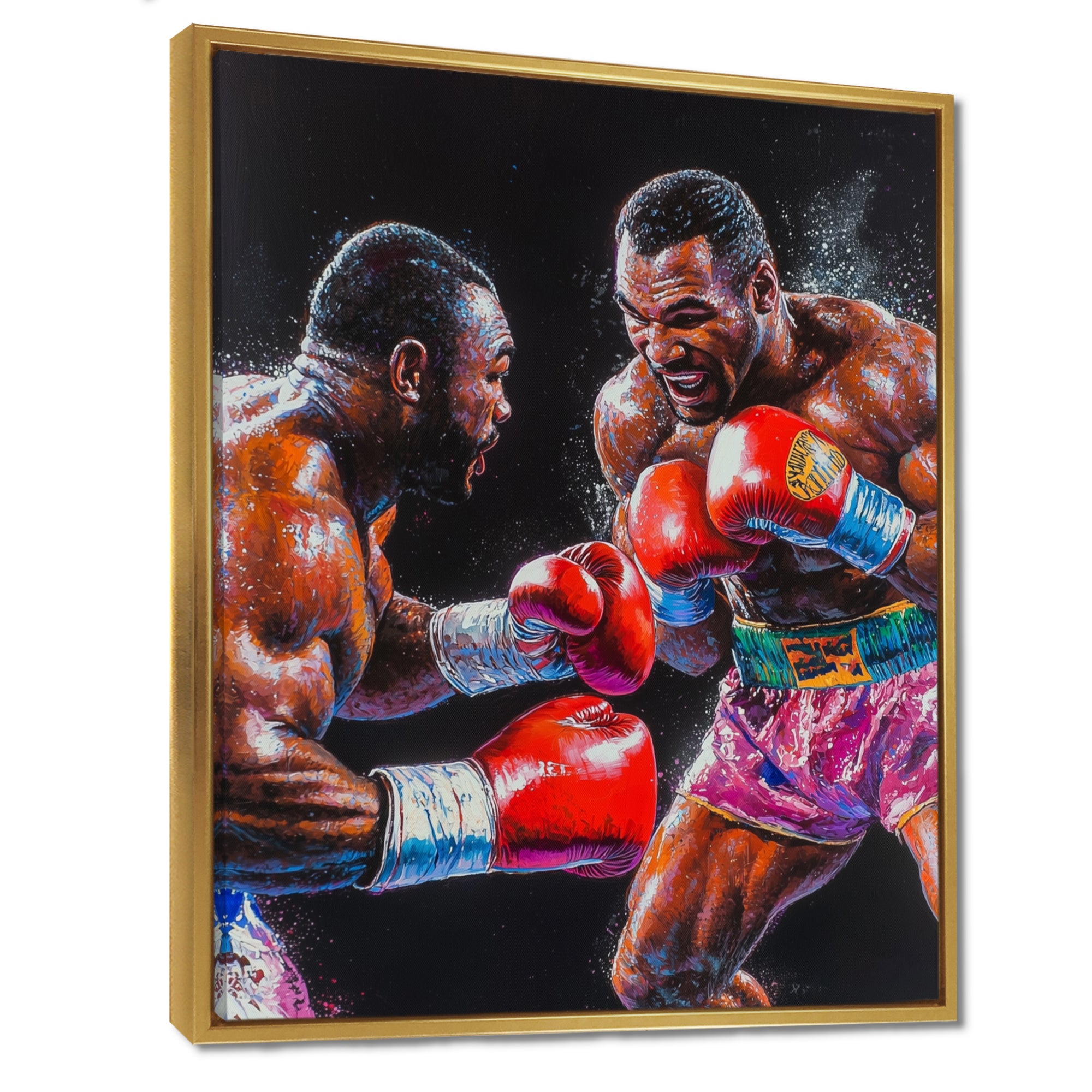 Red And Black Boxing Championship I - Sport Boxing Canvas Wall Art