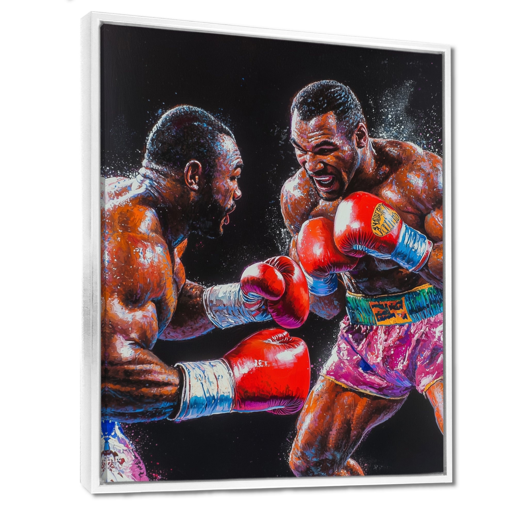 Red And Black Boxing Championship I - Sport Boxing Canvas Wall Art