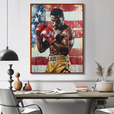 Red And White Sport Boxing Apollo Creed I - Sport Boxing Canvas Wall Art