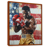 Red And White Sport Boxing Apollo Creed I - Sport Boxing Canvas Wall Art