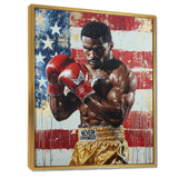 Red And White Sport Boxing Apollo Creed I - Sport Boxing Canvas Wall Art