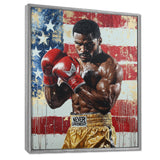 Red And White Sport Boxing Apollo Creed I - Sport Boxing Canvas Wall Art