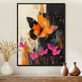 Butterfly Shoreline Symphony Of Life - Butterfly Framed Canvas Art