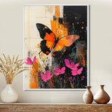 Butterfly Shoreline Symphony Of Life - Butterfly Framed Canvas Art