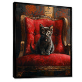 Red And Gold Cat Roaring Kitty Sophisticate - Cat Large Canvas Wall Art