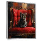 Red And Gold Cat Roaring Kitty Sophisticate - Cat Large Canvas Wall Art