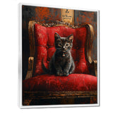 Red And Gold Cat Roaring Kitty Sophisticate - Cat Large Canvas Wall Art