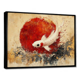 White And Red Koi Fish Chinese Zodiac - Koi's Fish Bedroom Wall Art