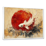 White And Red Koi Fish Chinese Zodiac - Koi's Fish Bedroom Wall Art