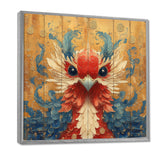 Red And Blue Bird Spirit Guardian - Bird Wall Art Prints