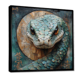 Green Snake Chinese Sign - Snake Wall Art Prints