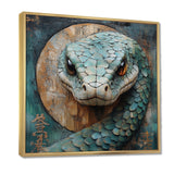 Green Snake Chinese Sign - Snake Wall Art Prints