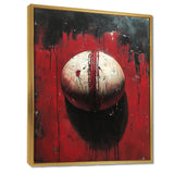 Red And White Sport Cricket Ball - Cricket Sport Canvas Wall Art
