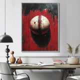 Red And White Sport Cricket Ball - Cricket Sport Canvas Wall Art
