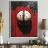 Red And White Sport Cricket Ball - Cricket Sport Canvas Wall Art