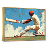 White And Blue Sport Cricket Indian Cricket Sport - Cricket Sport Canvas Wall Art