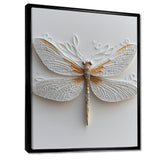 White And Gold Dragonfly Moonlit Magic - Dragonfly Bedroom Wall Art