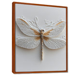 White And Gold Dragonfly Moonlit Magic - Dragonfly Bedroom Wall Art