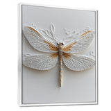 White And Gold Dragonfly Moonlit Magic - Dragonfly Bedroom Wall Art
