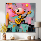 Nursery Dragonfly Playing Guitar - Dragonfly Wall Art Prints