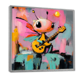 Nursery Dragonfly Playing Guitar - Dragonfly Wall Art Prints