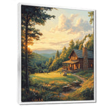 Green And Brown Golf Course With Cozy Lodge I - Golf Canvas Wall Art