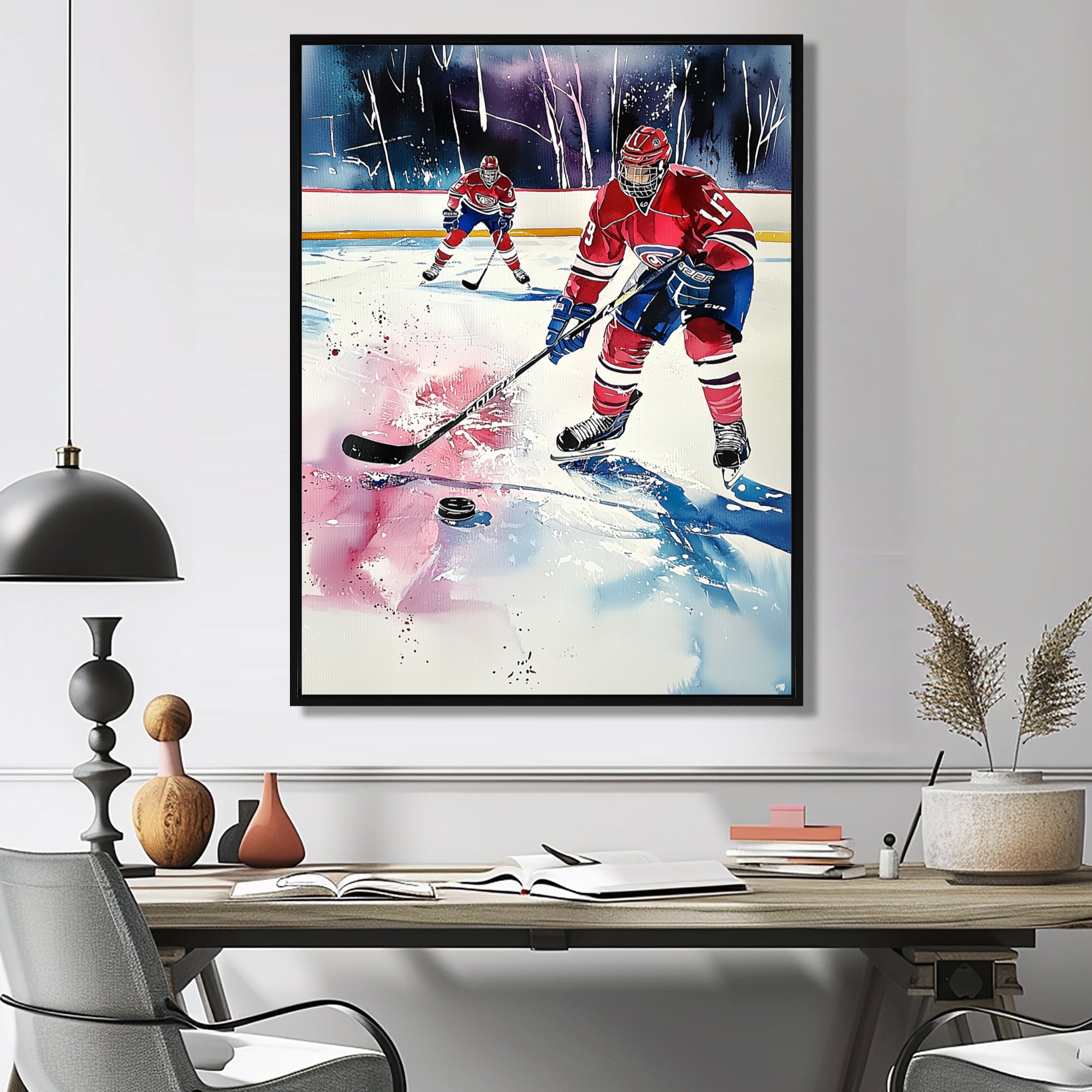 Hockey Players In Montreal - Sport Hockey Canvas Wall Art