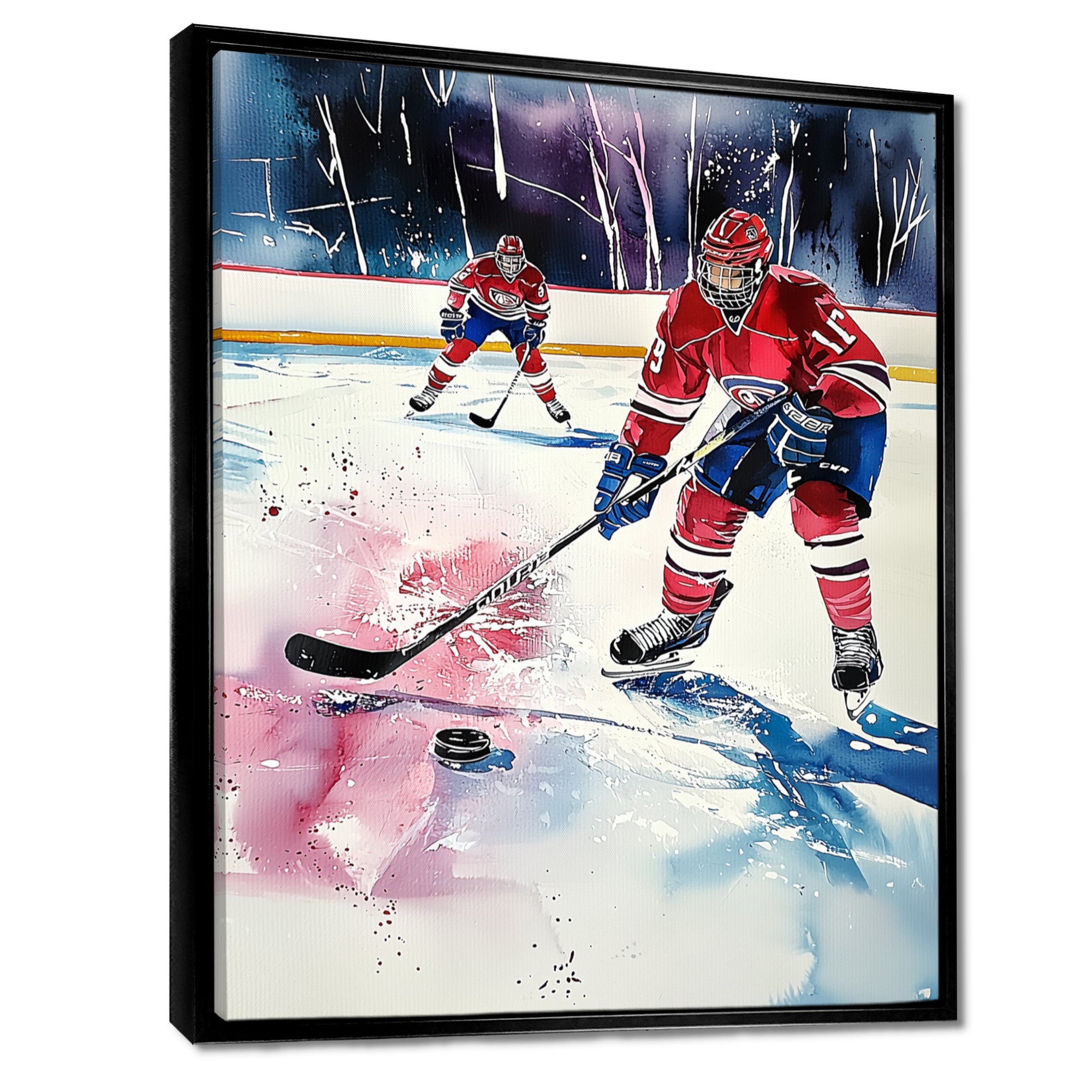 Hockey Players In Montreal - Sport Hockey Canvas Wall Art