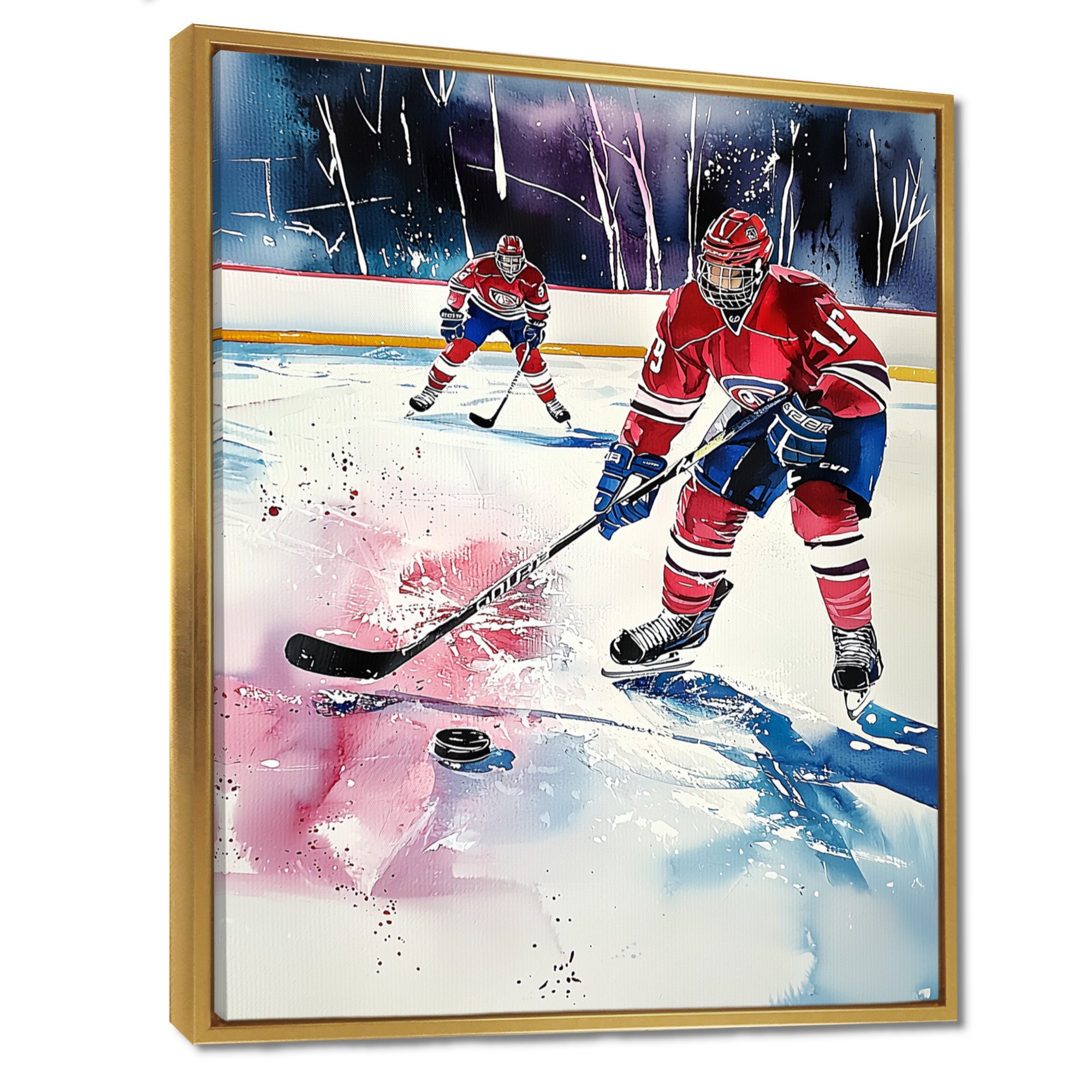Hockey Players In Montreal - Sport Hockey Canvas Wall Art