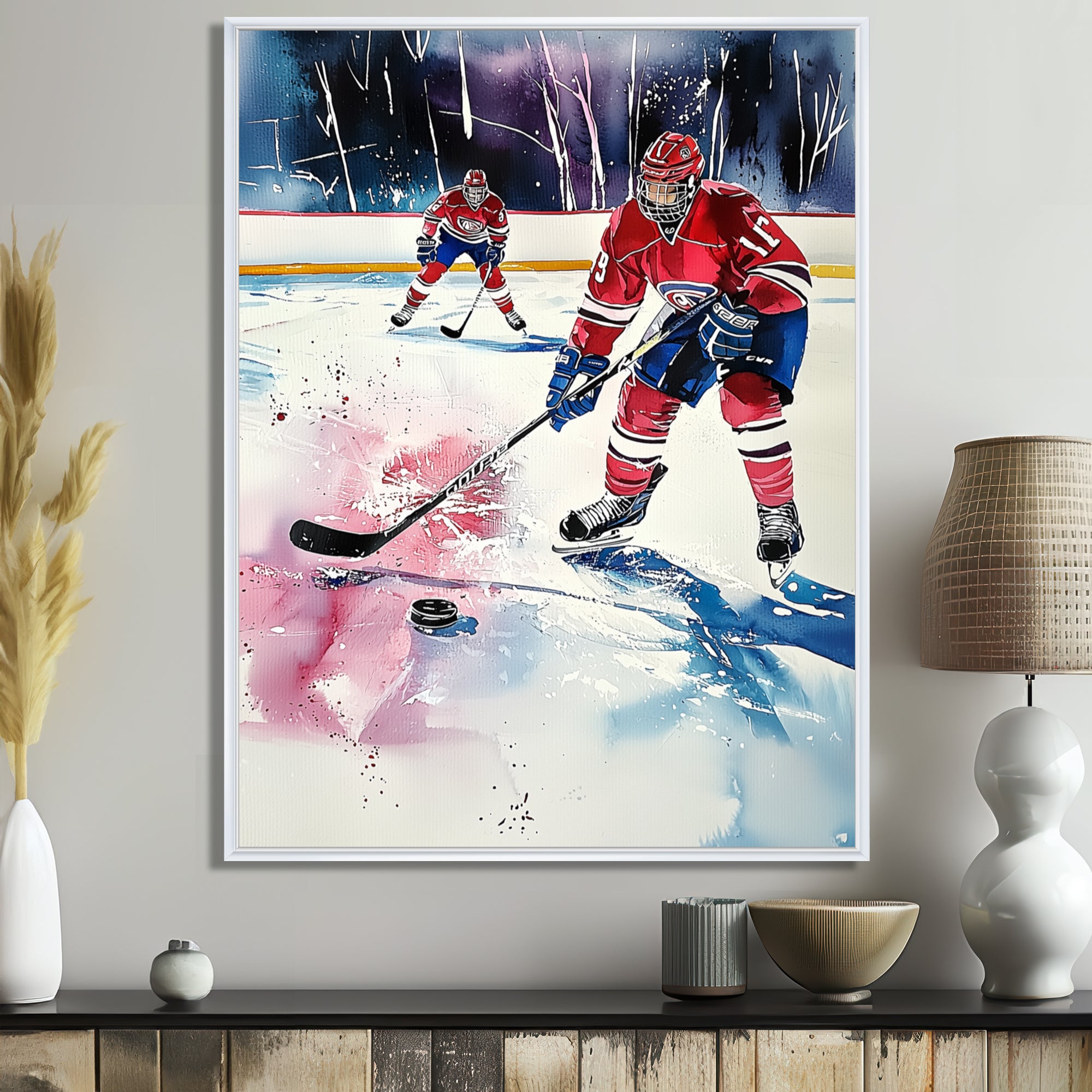 Hockey Players In Montreal - Sport Hockey Canvas Wall Art